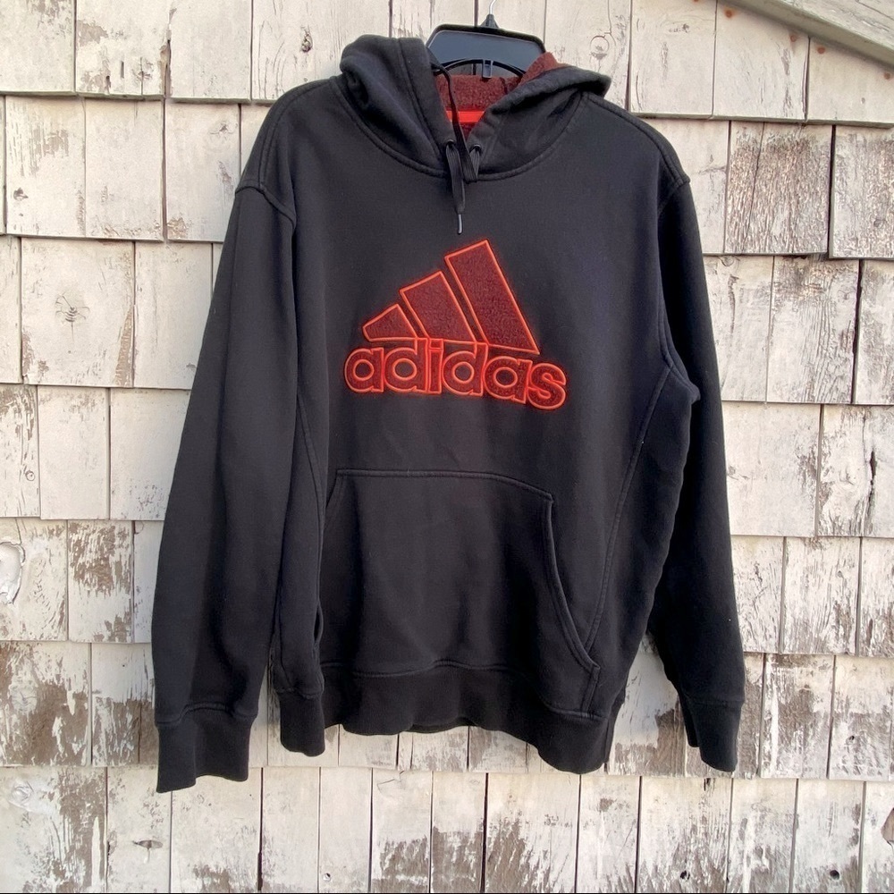 Adidas Black /Red Orange Casual Hoodie